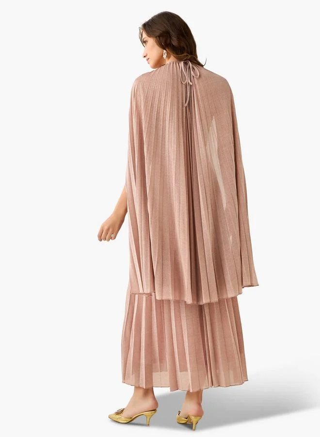 Iconic  Iconic A-line Maxi Dress with Cape for Women | Best Price UAE